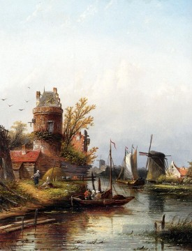 paysage pres sa maison fouras Ölbilder verkaufen - Vue De Buiksloot Pres D Amsterdam Boot Jan Jacob Coenraad Spohler